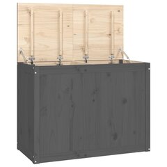 vidaXL Pyykkilaatikko harmaa 88,5x44x66 cm täysi mänty hinta ja tiedot | Kylpyhuoneen sisustus | hobbyhall.fi