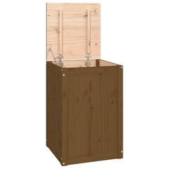 vidaXL Pyykkilaatikko hunajanruskea 44x44x66 cm täysi mänty hinta ja tiedot | Kylpyhuoneen sisustus | hobbyhall.fi
