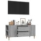 vidaXL TV-taso harmaa Sonoma 102x44,5x50 cm tekninen puu hinta ja tiedot | TV-tasot | hobbyhall.fi