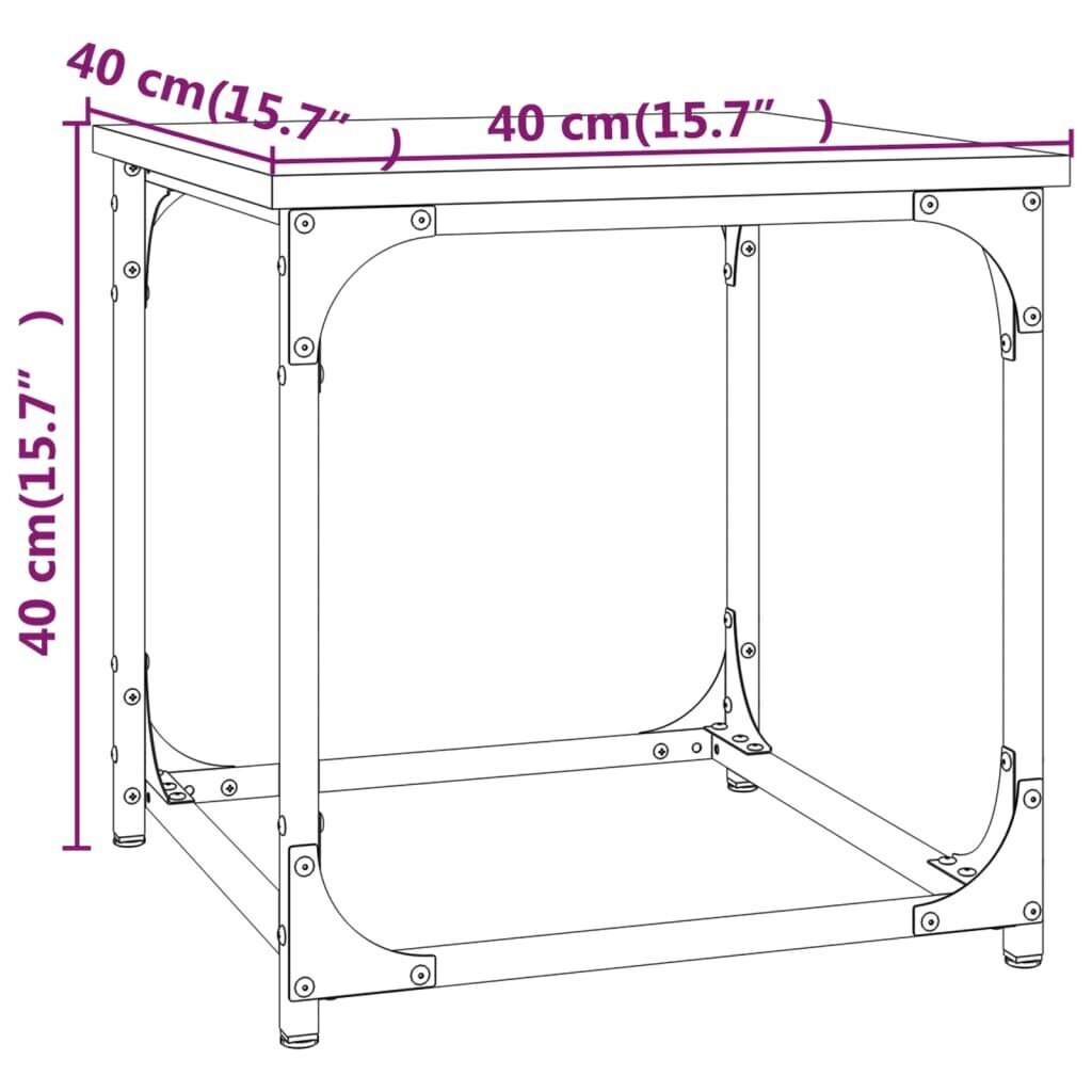 vidaXL Sivupöytä harmaa Sonoma 40x40x40 cm tekninen puu hinta ja tiedot | Sohvapöydät | hobbyhall.fi