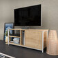 TV-taso, Asir, 120x35,3x50,8 cm, valkoinen/ruskea hinta ja tiedot | TV-tasot | hobbyhall.fi
