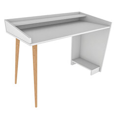 Pöytä, Asir, 121,8x59x88,3 cm, valkoinen hinta ja tiedot | Tietokonepöydät ja työpöydät | hobbyhall.fi