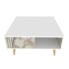 Sohvapöytä, Asir, 89,6x89,6x46,5 cm, valkoinen hinta ja tiedot | Sohvapöydät | hobbyhall.fi