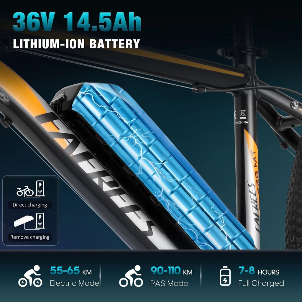 Sähköpyörä Fafrees F28 MT, 27.5", musta, 250W, 14.5Ah hinta ja tiedot | Sähköpyörät | hobbyhall.fi