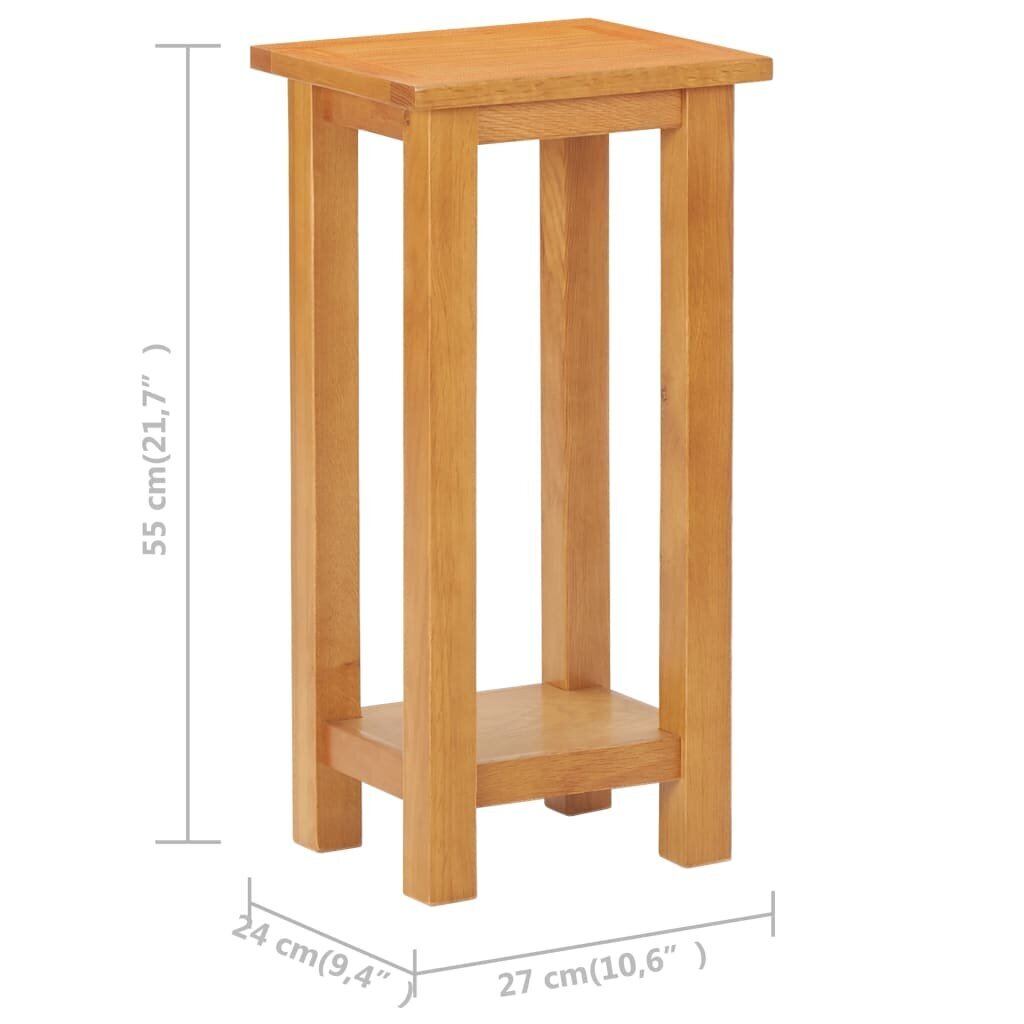 vidaXL Sivupöytä 27x24x55 cm täysi tammi hinta ja tiedot | Sohvapöydät | hobbyhall.fi