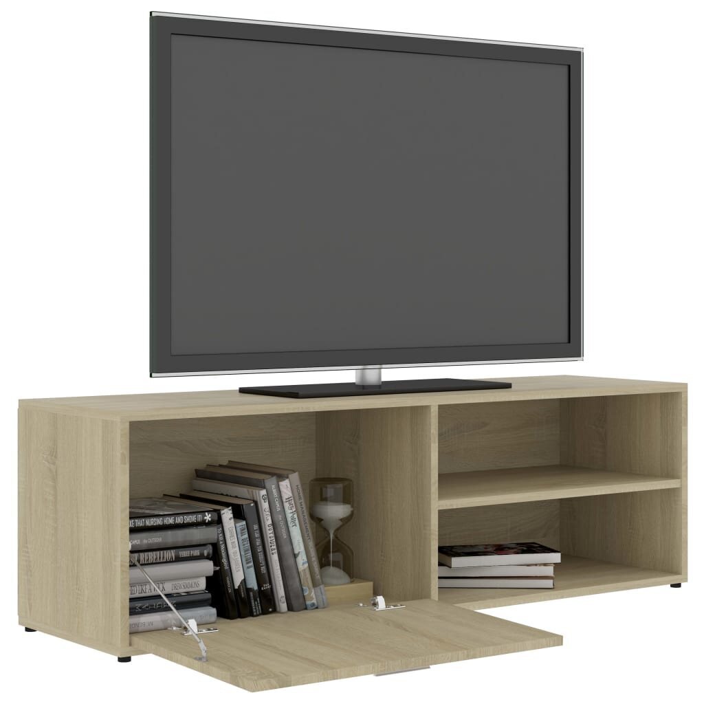 vidaXL TV-taso Sonoma-tammi 120x34x37 cm lastulevy hinta ja tiedot | TV-tasot | hobbyhall.fi