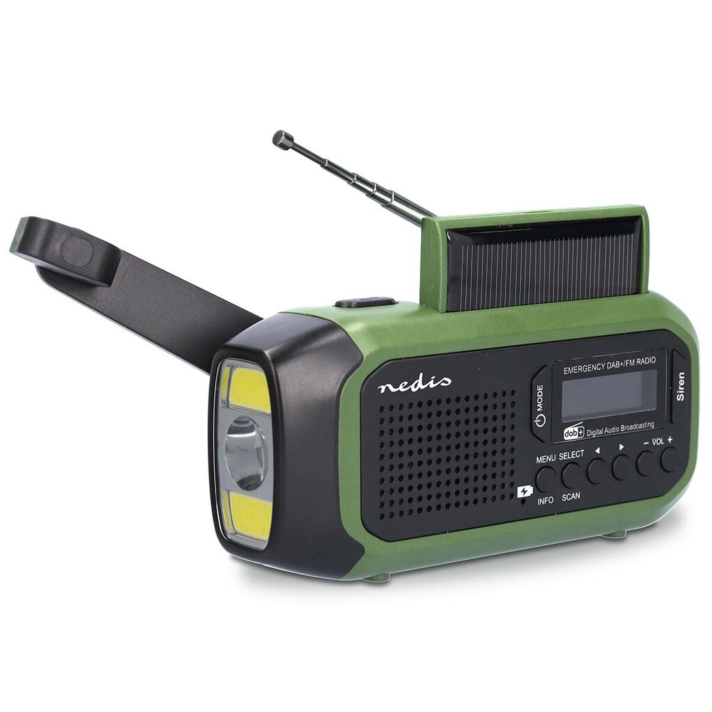 DAB+/FM kampiradio, LED-taskulamppu, akkupankki, aurinkoakku hinta ja tiedot | Radiot | hobbyhall.fi