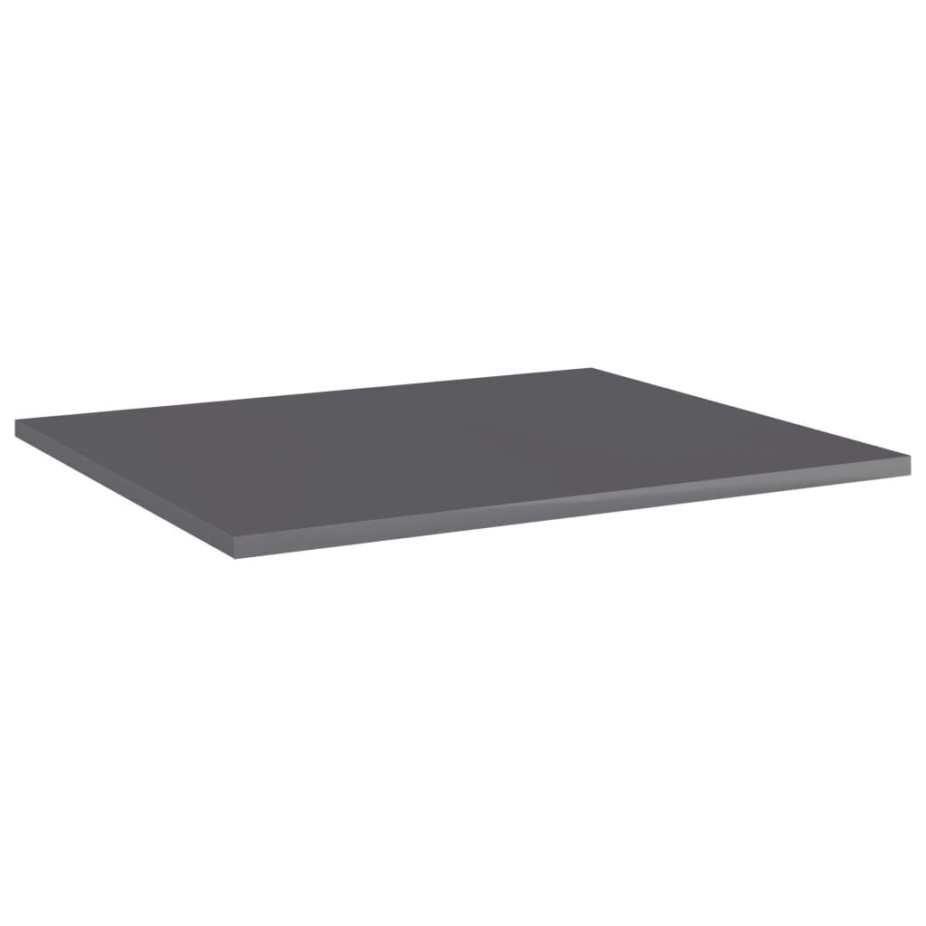 vidaXL Kirjahyllytasot 8 kpl korkeakiilto harmaa 60x50x1,5cm lastulevy hinta ja tiedot | Hyllyt | hobbyhall.fi