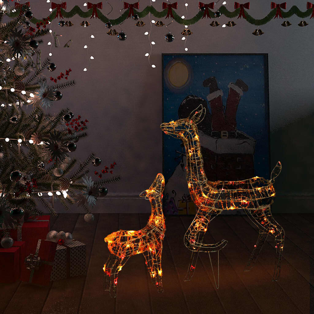 vidaXL Poroperhe joulukoriste akryyli 160 LED-valoa värikäs hinta ja tiedot | Joulukoristeet | hobbyhall.fi
