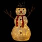 vidaXL Lumiukko joulukoriste LED-valoilla ylellinen kangas 90 cm hinta ja tiedot | Joulukoristeet | hobbyhall.fi