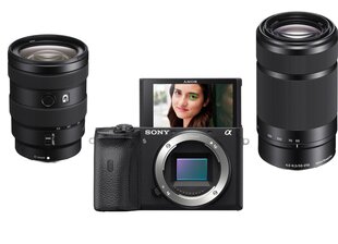 Sony A6600 ILCE-6600/B + 16-50mm + 55-210mm hinta ja tiedot | Kamerat | hobbyhall.fi