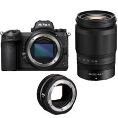 Nikon Z 7II + Nikkor Z 24-200mm f/4-6.3 VR + FTZ II Mount adapter hinta ja tiedot | Kamerat | hobbyhall.fi