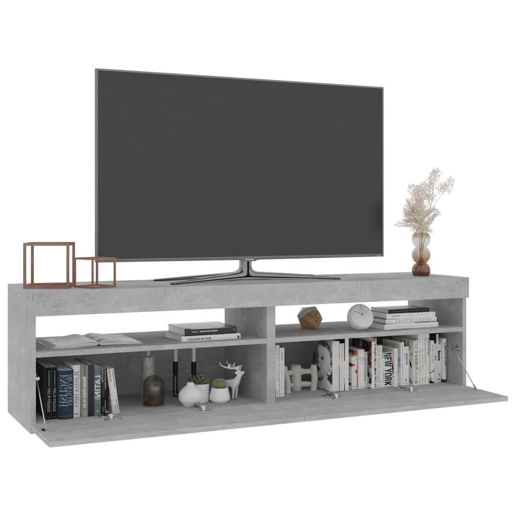 vidaXL TV-tasot 2 kpl LED-valoilla betoninharmaa 75x35x40 cm hinta ja tiedot | TV-tasot | hobbyhall.fi