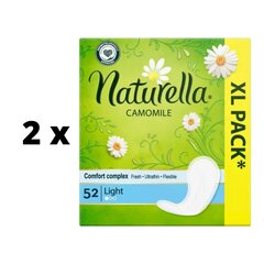 Hygieniatyynyt Naturella Light Camomile, 52 kpl. x 2 kpl. paketti hinta ja tiedot | Tamponit ja terveyssiteet | hobbyhall.fi