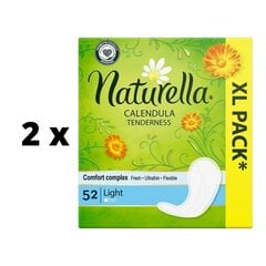 Hygieniatyynyt Naturella Light Calendula, 52 kpl. x 2 kpl. paketti hinta ja tiedot | Tamponit ja terveyssiteet | hobbyhall.fi