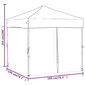 vidaXL Kokoontaittuva juhlateltta sivuseinillä kerma 2x2 m hinta ja tiedot | Puutarhapaviljongit | hobbyhall.fi