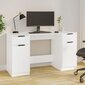 vidaXL Työpöytä sivukaapilla valkoinen tekninen puu hinta ja tiedot | Tietokonepöydät ja työpöydät | hobbyhall.fi