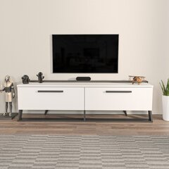 TV-taso, Asir, 163,8x46,8x36,6 cm, valkoinen/musta hinta ja tiedot | TV-tasot | hobbyhall.fi