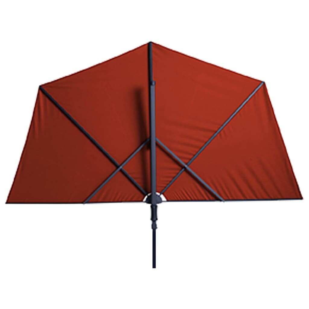 Madison Parvekkeen päivänvarjo Sun Wave 270x150 cm tiilenpunainen hinta ja tiedot | Aurinkovarjot ja markiisit | hobbyhall.fi