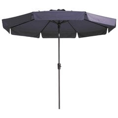 Madison Päivänvarjo Flores Luxe 300 cm pyöreä safiirinvihreä hinta ja tiedot | Aurinkovarjot ja markiisit | hobbyhall.fi