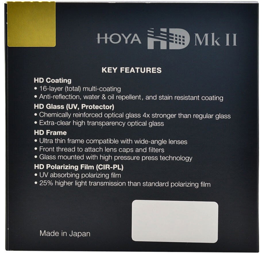 Hoya suodatin UV HD Mk II 52mm hinta ja tiedot | Kameran suotimet | hobbyhall.fi