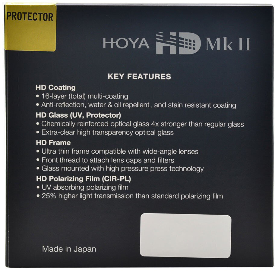 Hoya suodatin Protector HD Mk II 55mm hinta ja tiedot | Kameran suotimet | hobbyhall.fi