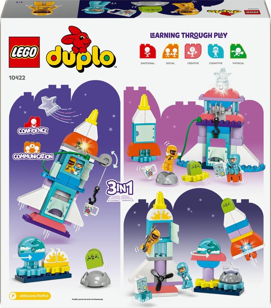 10422 Lego® 3-in-1-avaruussukkulaseikkailu hinta ja tiedot | LEGOT ja rakennuslelut | hobbyhall.fi