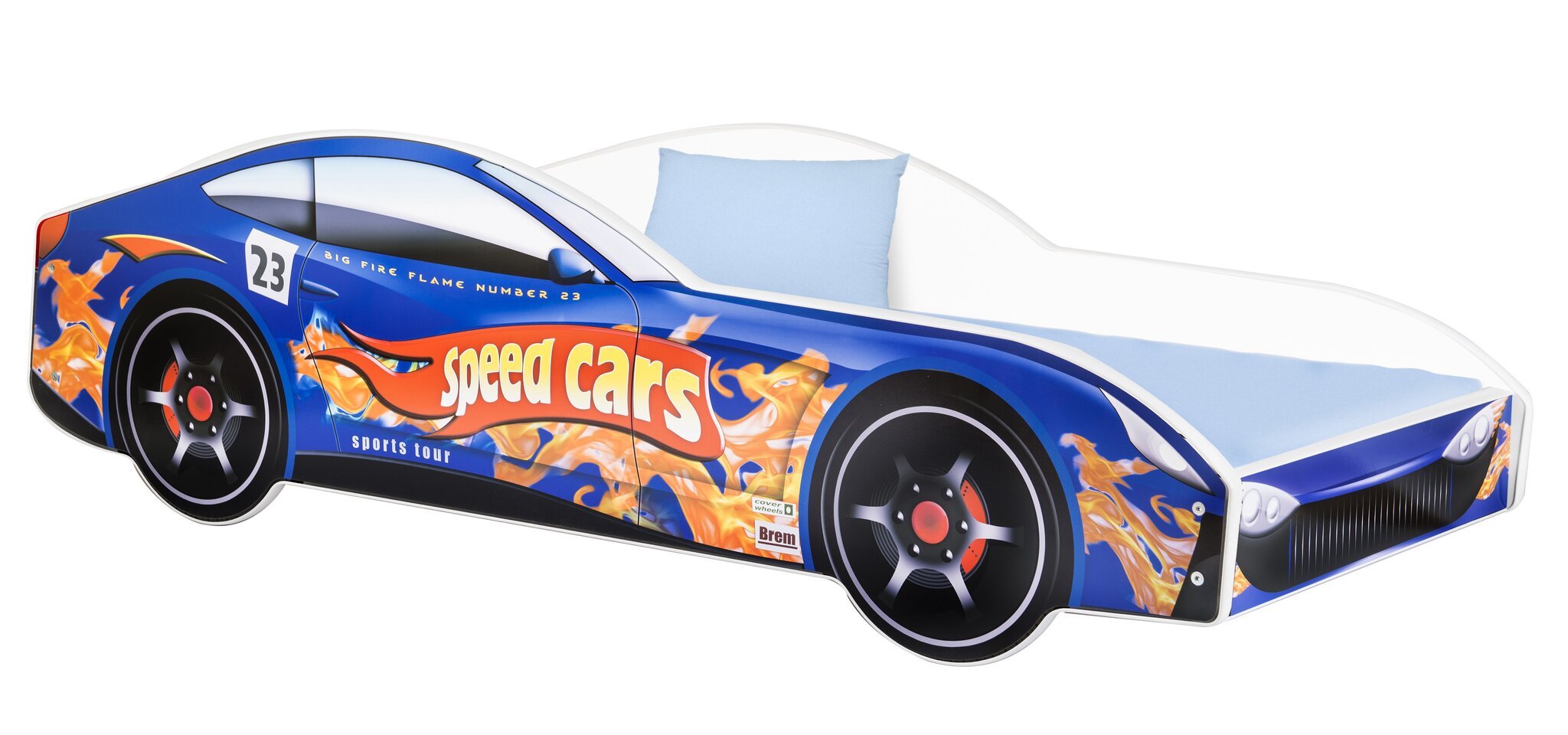 Sänky patjalla Car BED-BLUE-4, 140x70 cm, sininen hinta ja tiedot | Lastensängyt | hobbyhall.fi