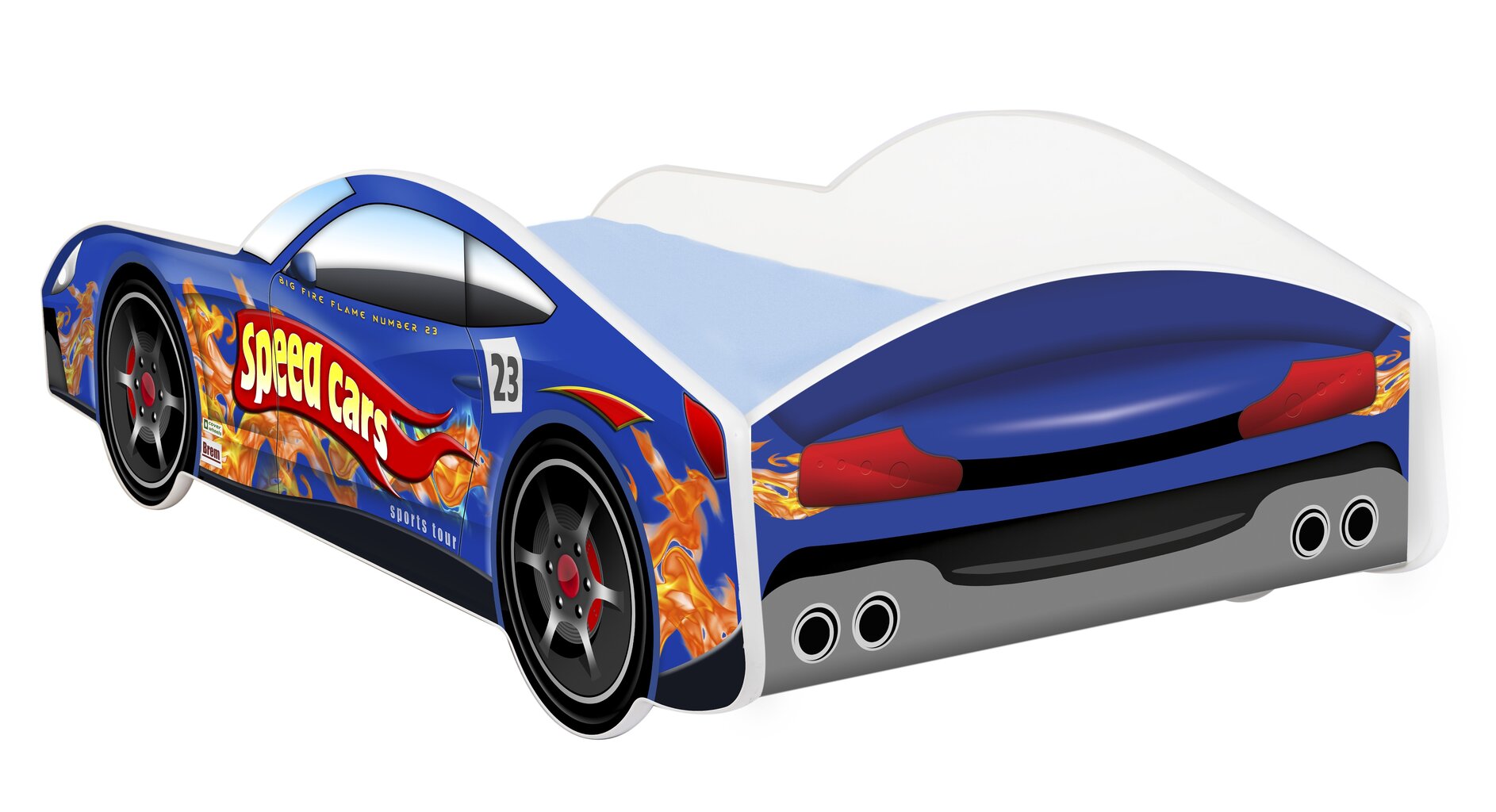Sänky patjalla Car BED-BLUE-4, 160x80 cm, sininen hinta ja tiedot | Lastensängyt | hobbyhall.fi
