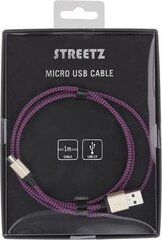 Streetz USB 2.0, 1m, Micro-118 hinta ja tiedot | Puhelinkaapelit | hobbyhall.fi