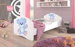 Lasten sänky ADRK Furniture Casimo Blue Bear, 160x80cm hinta ja tiedot | Lastensängyt | hobbyhall.fi