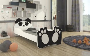 Lasten sänky ADRK Furniture Bear 144, 70x140 cm, valkoinen/musta hinta ja tiedot | Lastensängyt | hobbyhall.fi