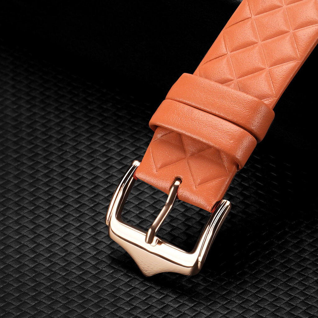 Dux Ducis Leather Watch Band Bracelet Genuine Orange hinta ja tiedot | Älykellojen ja aktiivisuusrannekkeiden lisätarvikkeet | hobbyhall.fi