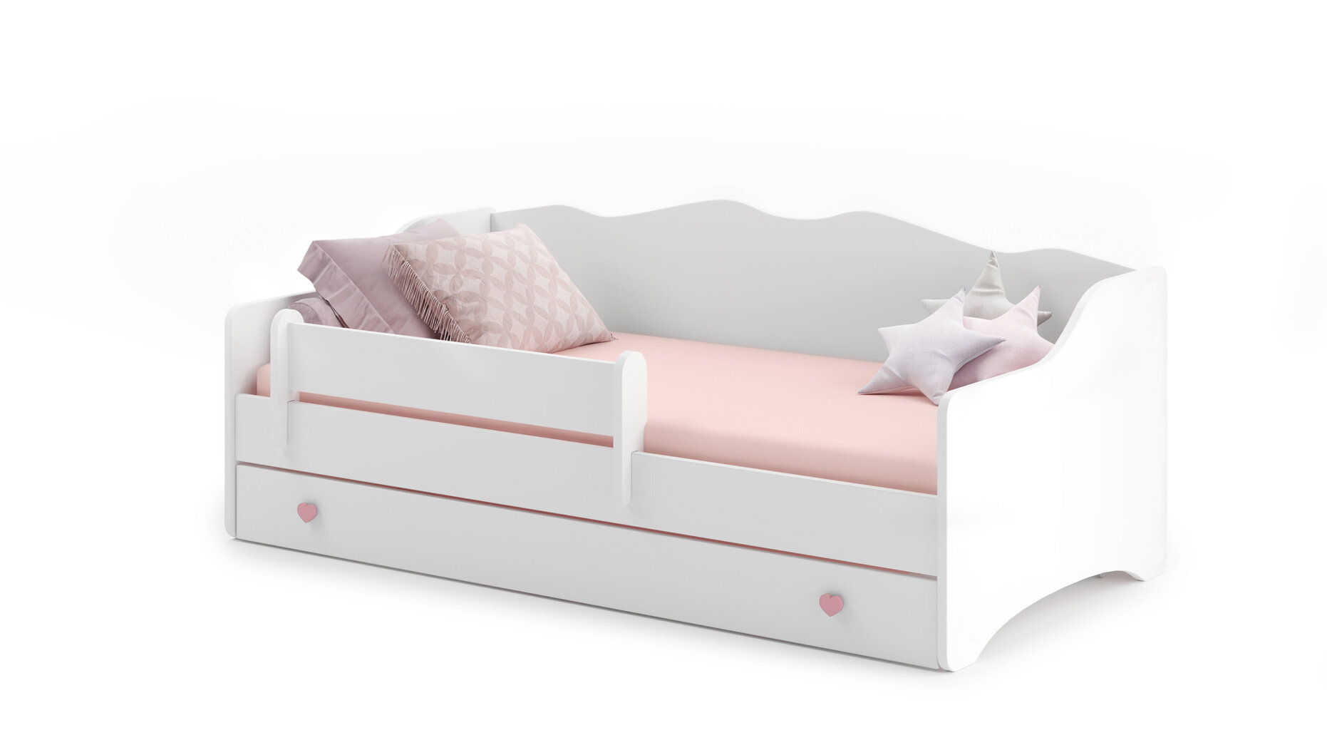 Lasten sänky ADRK Huonekalut Emka U1, 80x160 cm, valkoinen hinta ja tiedot | Lastensängyt | hobbyhall.fi