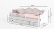 Lasten sänky ADRK Huonekalut Emka U1, 80x160 cm, valkoinen hinta ja tiedot | Lastensängyt | hobbyhall.fi
