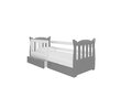 Lasten sänky Lena, 160x75 cm, harmaa/valkoinen hinta ja tiedot | Lastensängyt | hobbyhall.fi
