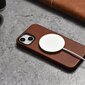 iCarer Leather iPhone 14 Plus Magnetic Leather with MagSafe brown (WMI14220703-RB) hinta ja tiedot | Puhelimen kuoret ja kotelot | hobbyhall.fi