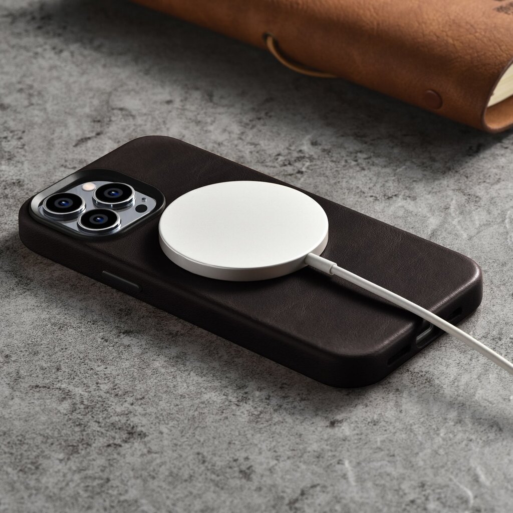 iCarer Leather Leather iPhone 14 Pro Max Magnetic with MagSafe brown (WMI14220704-BN) hinta ja tiedot | Puhelimen kuoret ja kotelot | hobbyhall.fi