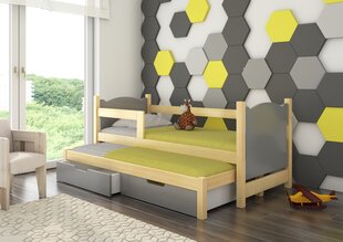 Lasten sänky Campos, 180 x 75/172 x 75 cm, harmaa/ruskea hinta ja tiedot | Lastensängyt | hobbyhall.fi