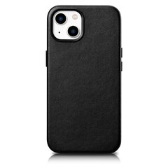 iCarer Leather iPhone 14 Black (WMI14220705-BK) (MagSafe Compatible) hinta ja tiedot | Puhelimen kuoret ja kotelot | hobbyhall.fi