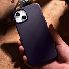 iCarer Leather iPhone 14 Dark Purple (WMI14220705-DP) (MagSafe Compatible) hinta ja tiedot | Puhelimen kuoret ja kotelot | hobbyhall.fi
