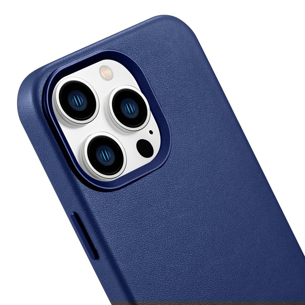 iCarer Leather iPhone 14 Pro Max Blue (WMI14220708-BU) (MagSafe Compatible) hinta ja tiedot | Puhelimen kuoret ja kotelot | hobbyhall.fi