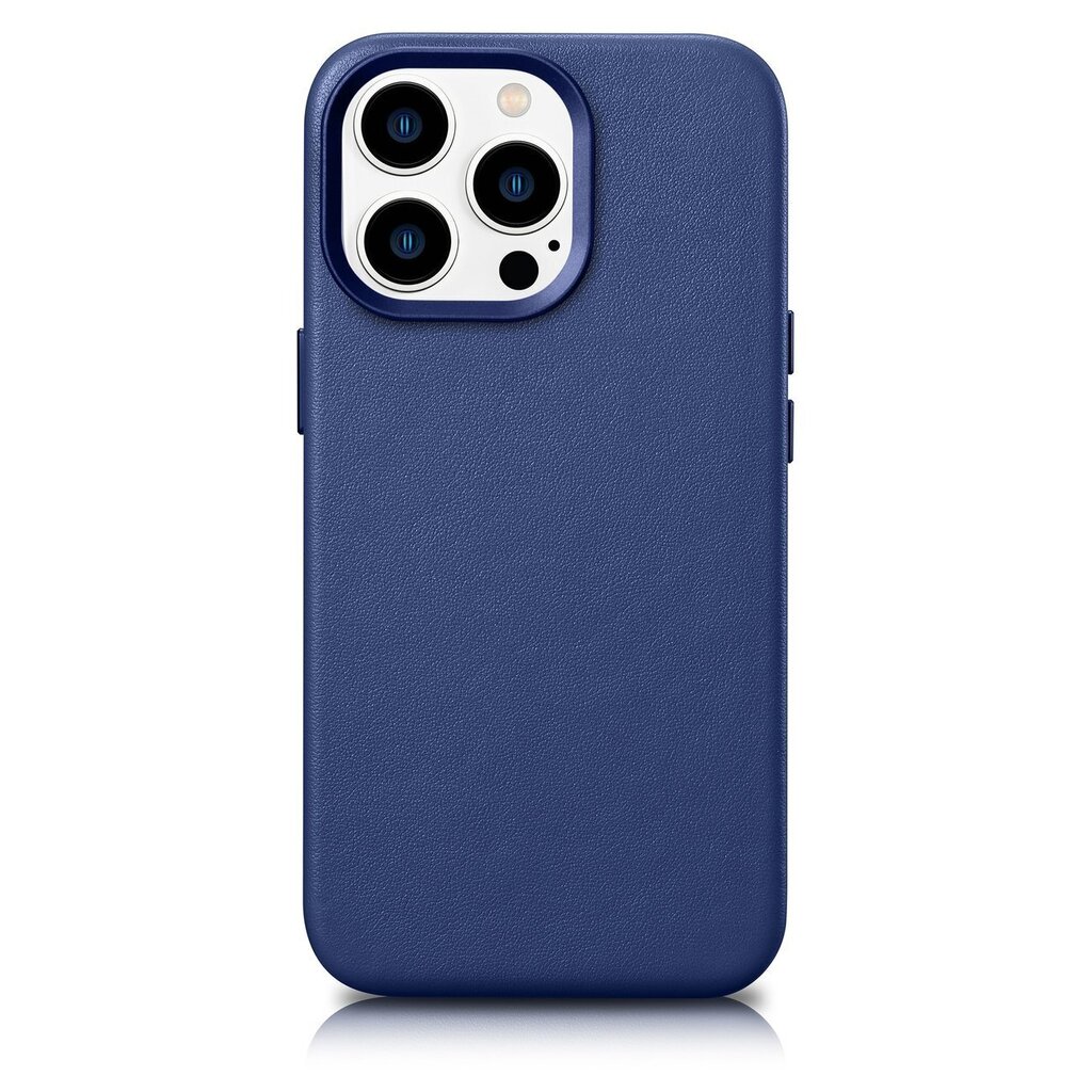 iCarer Leather iPhone 14 Pro Max Blue (WMI14220708-BU) (MagSafe Compatible) hinta ja tiedot | Puhelimen kuoret ja kotelot | hobbyhall.fi