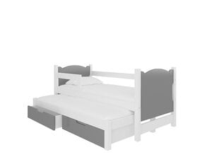 Lasten sänky Campos, 180 x 75/172 x 75 cm, harmaa/valkoinen hinta ja tiedot | Lastensängyt | hobbyhall.fi