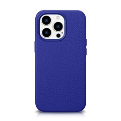 iCarer Litchi Leather iPhone 14 Pro Max Magnetic with MagSafe Dark Blue (WMI14220712-DB) hinta ja tiedot | Puhelimen kuoret ja kotelot | hobbyhall.fi