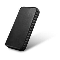 iCarer Leather iPhone 14 Flip Magnetic MagSafe Black (AKI14220705-BK) hinta ja tiedot | Puhelimen kuoret ja kotelot | hobbyhall.fi