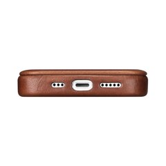 iCarer Leather iPhone 14 Flip Magnetic MagSafe Brown (AKI14220705-BN) hinta ja tiedot | Puhelimen kuoret ja kotelot | hobbyhall.fi