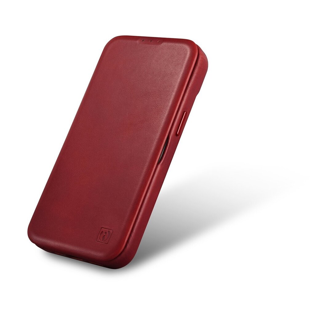 iCarer Leather iPhone 14 Flip Magnetic MagSafe Red (AKI14220705-RD) hinta ja tiedot | Puhelimen kuoret ja kotelot | hobbyhall.fi