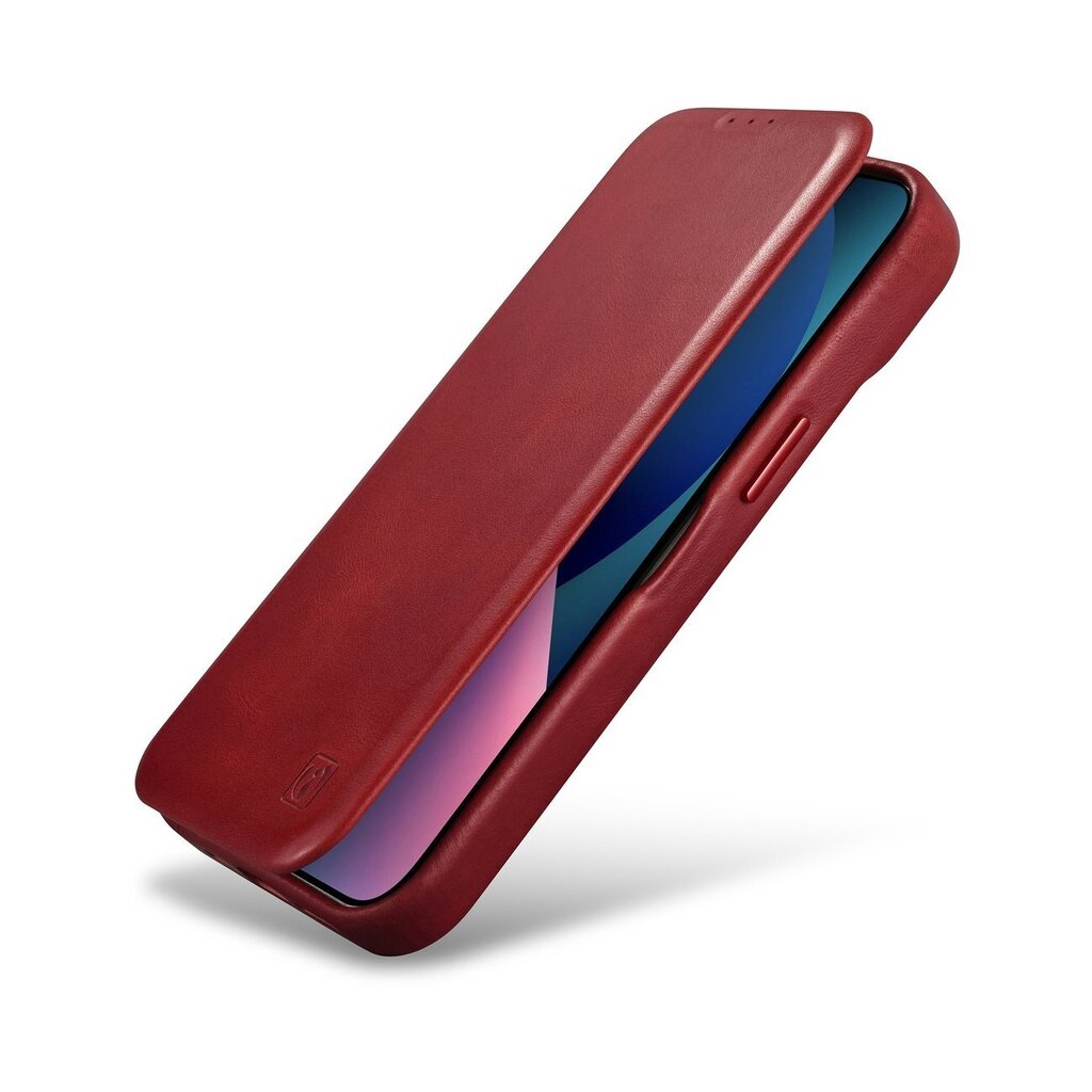 iCarer Leather iPhone 14 Flip Magnetic MagSafe Red (AKI14220705-RD) hinta ja tiedot | Puhelimen kuoret ja kotelot | hobbyhall.fi