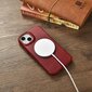 iCarer Leather iPhone 14 Flip Magnetic MagSafe Red (AKI14220705-RD) hinta ja tiedot | Puhelimen kuoret ja kotelot | hobbyhall.fi